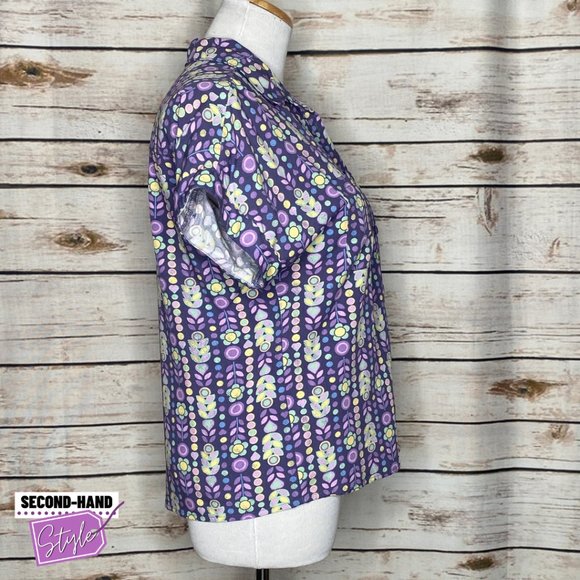 LuLaRoe Purple Floral NWT Amy Blouse - Picture 2 of 4